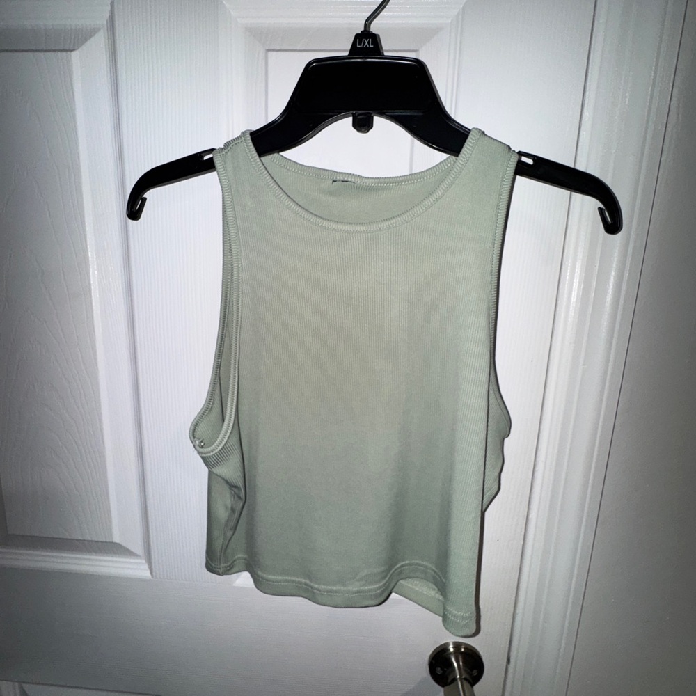 Sage Green Sleeveless Women's Top